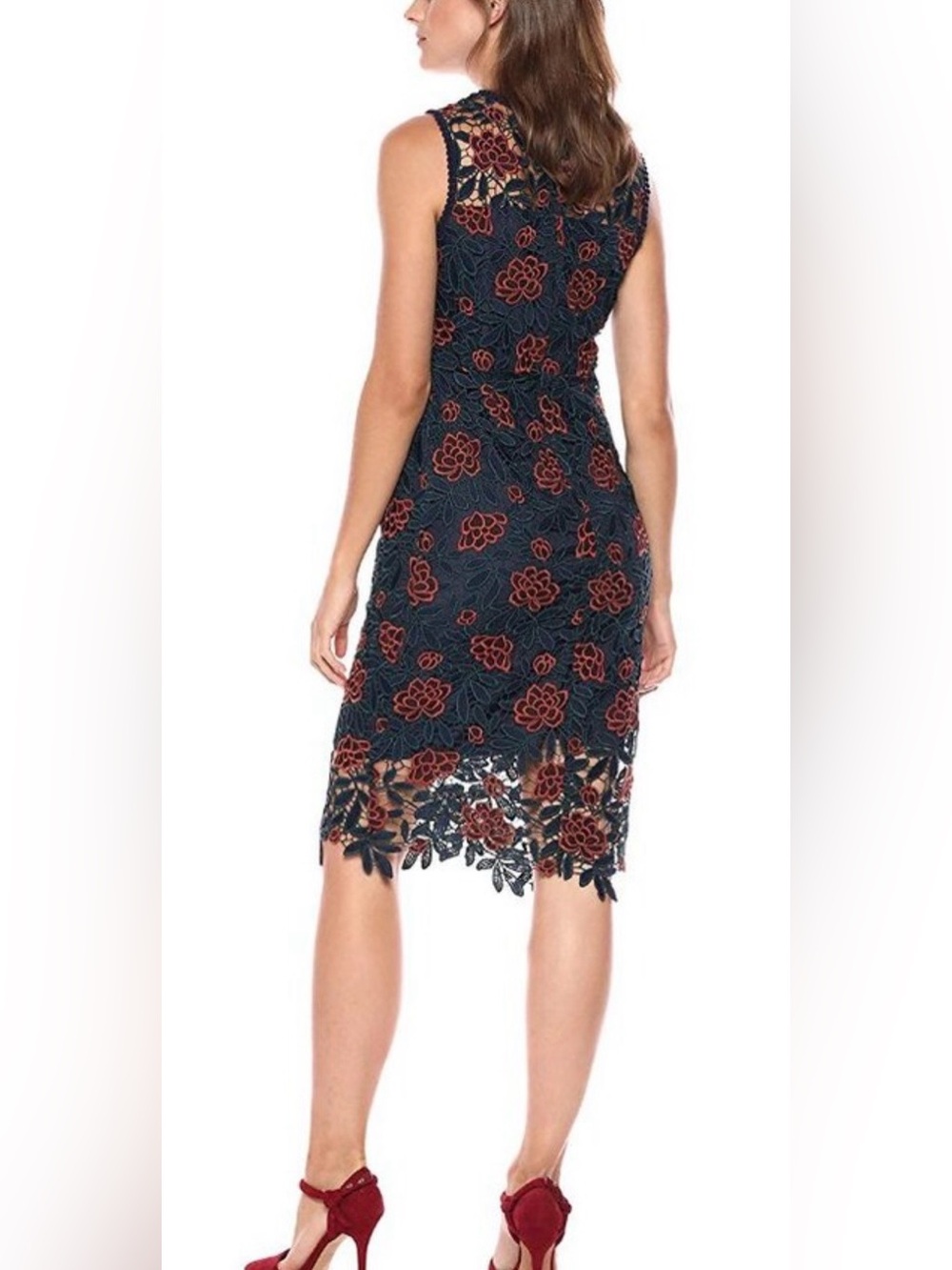 Cupcakes and Cashmere Mandolin Floral Lace Dress 8 Floral Embroidered Lace Party - Picture 2 of 12